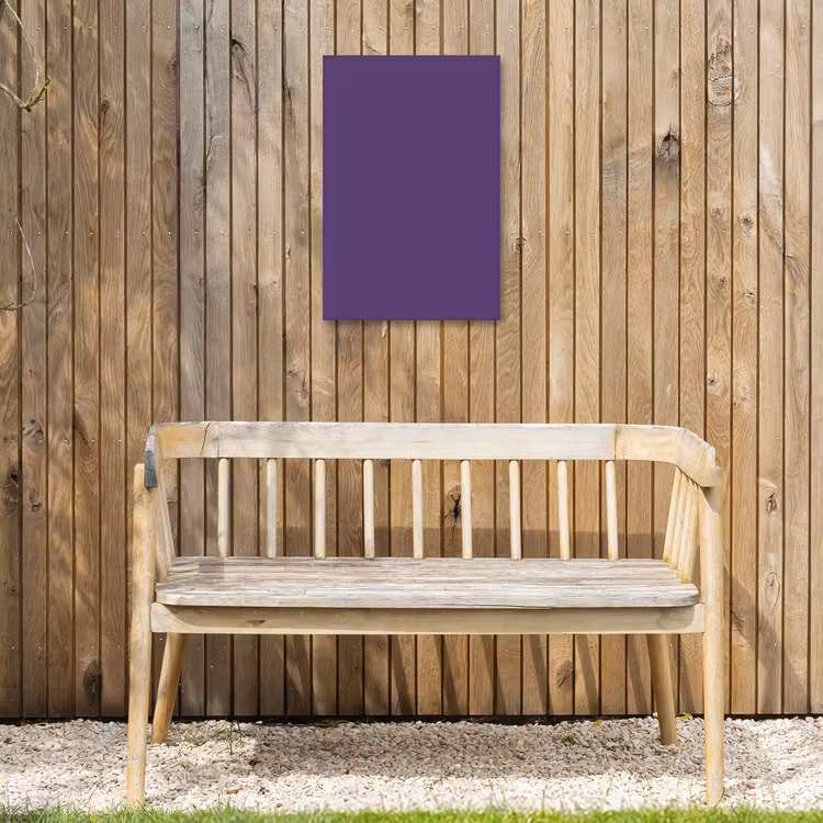 Deep - Plum - Paars Tuinposter op houten frame 2 cm dik klein 841 -sfeer4