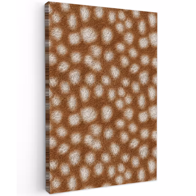 Hert - Bruin - Vacht Tuinposter op houten frame 2 cm dik klein 841 -3d