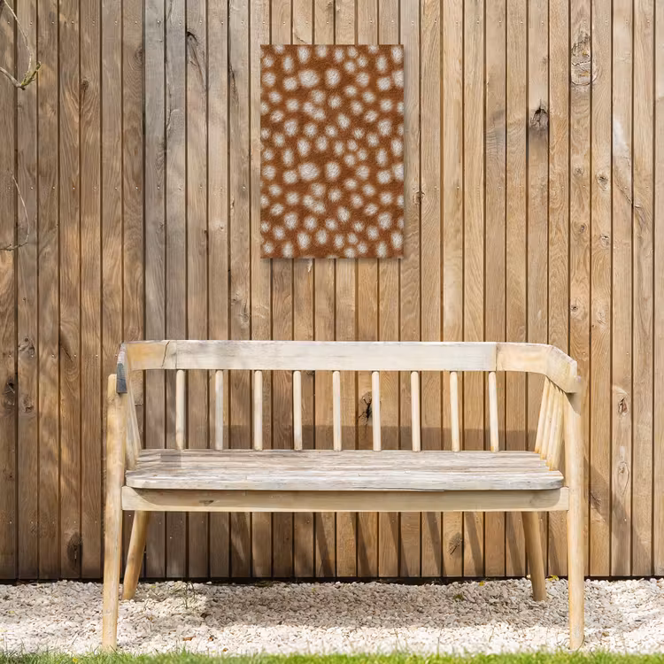 Hert - Bruin - Vacht Tuinposter op houten frame 2 cm dik klein 841 -sfeer4