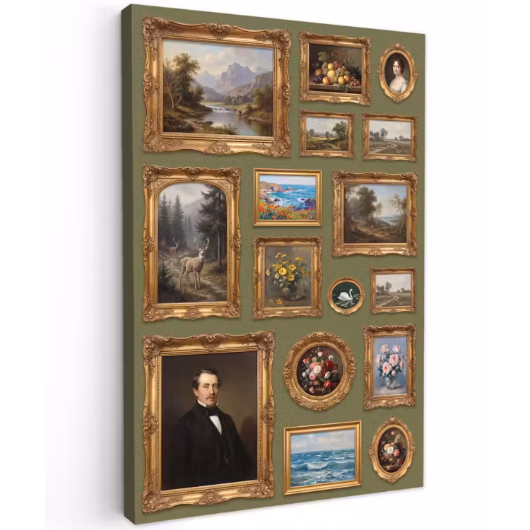 Hert - Bos - Natuur - Klassiek - Dieren Tuinposter op houten frame 2 cm dik klein -3d