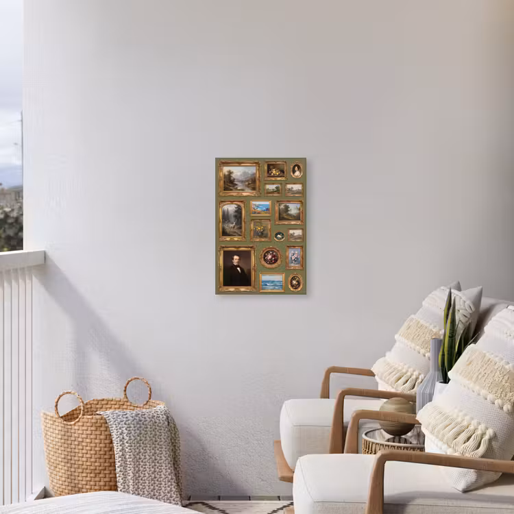 Hert - Bos - Natuur - Klassiek - Dieren Tuinposter op houten frame 2 cm dik klein -sfeer1