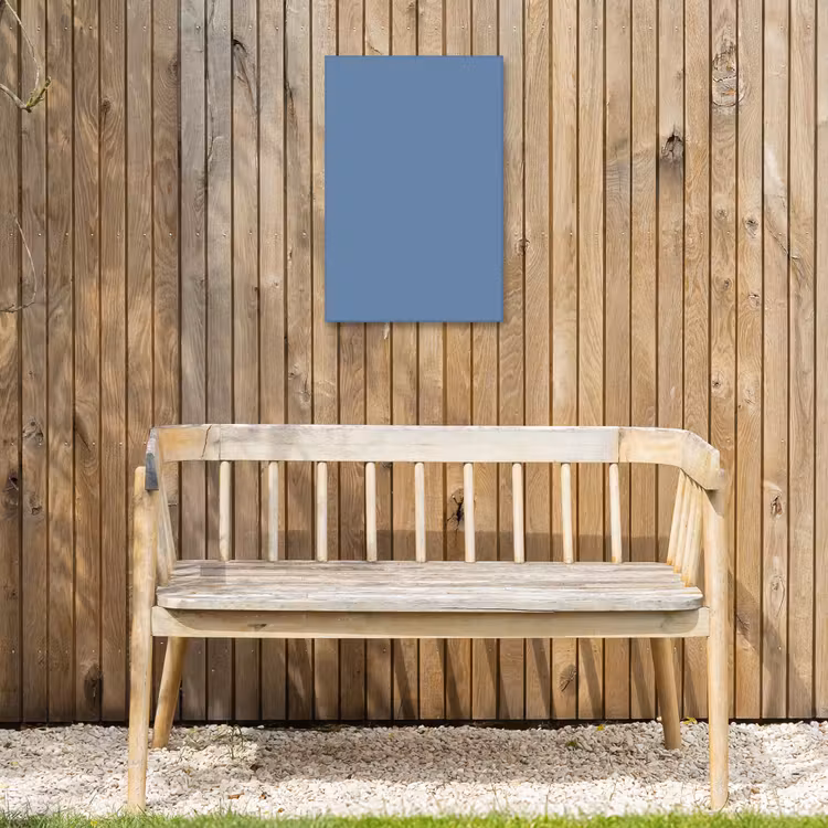 Denim - Breeze - Blauw Tuinposter op houten frame 2 cm dik klein 841 -sfeer4