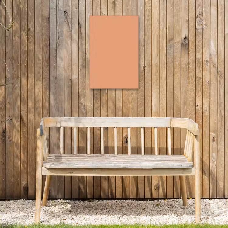Desert - Coral - Koraal Tuinposter op houten frame 2 cm dik klein 841 -sfeer4