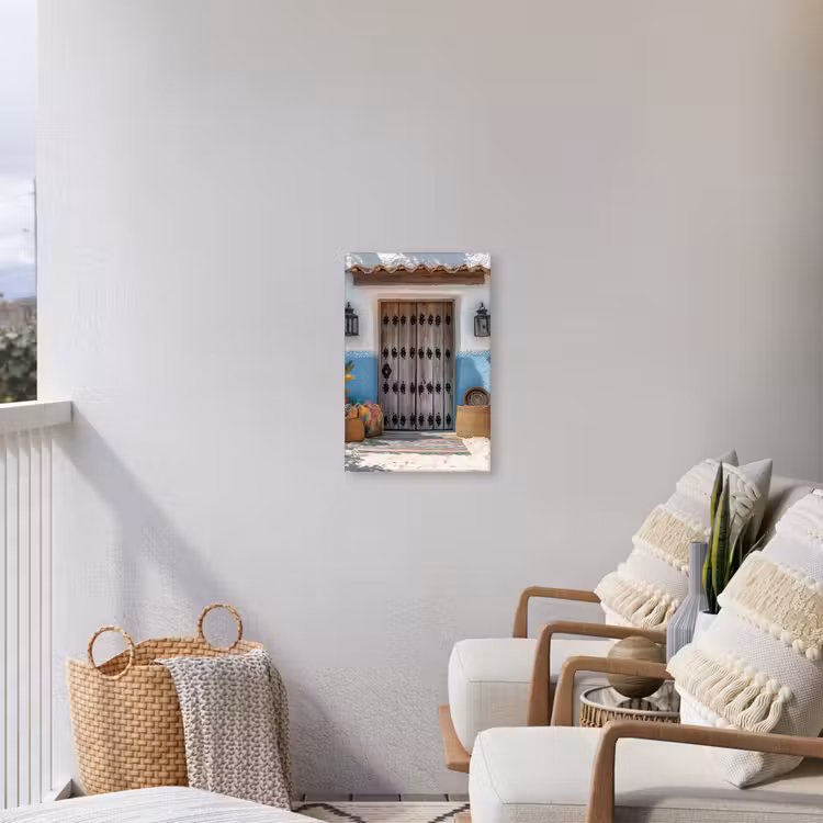 Deur - Manden - Planten Tuinposter op houten frame 2 cm dik klein -sfeer1