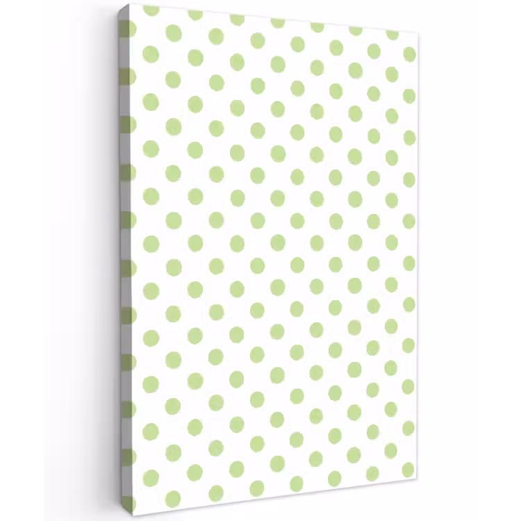 Dots - Klassiek - Groen Tuinposter op houten frame 2 cm dik klein 841 -3d