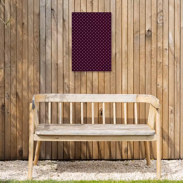 Stippen - Modern - Paars Tuinposter op houten frame 2 cm dik klein 841 -sfeer4