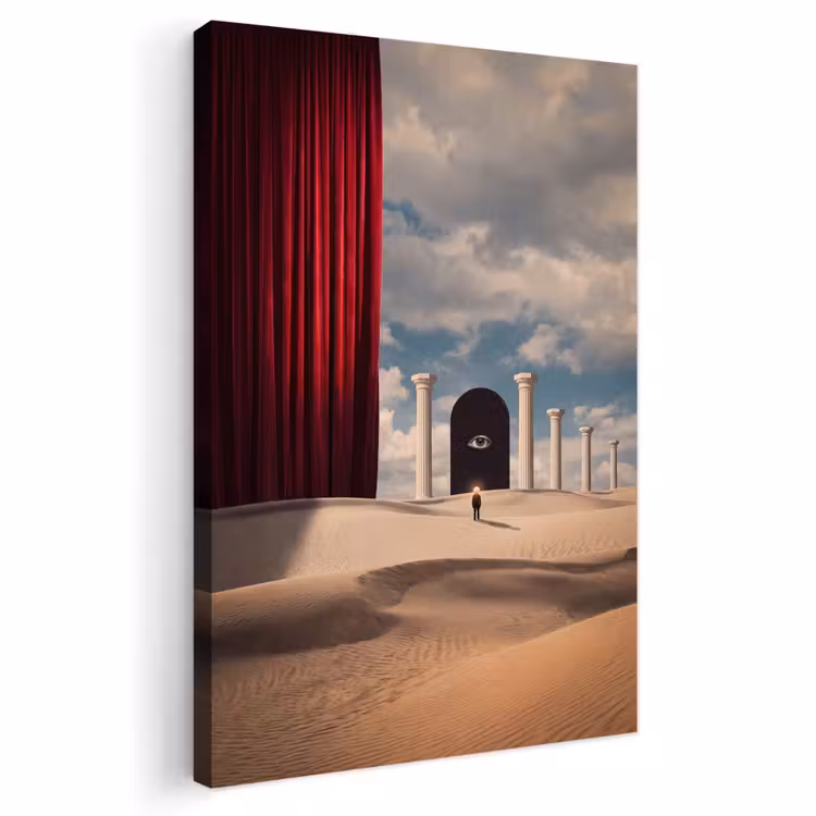 Outdoor Canvas Print - Dream - Desert - Eye - Droom - Woestijn - Oog Tuinposter op houten frame 2 cm dik klein