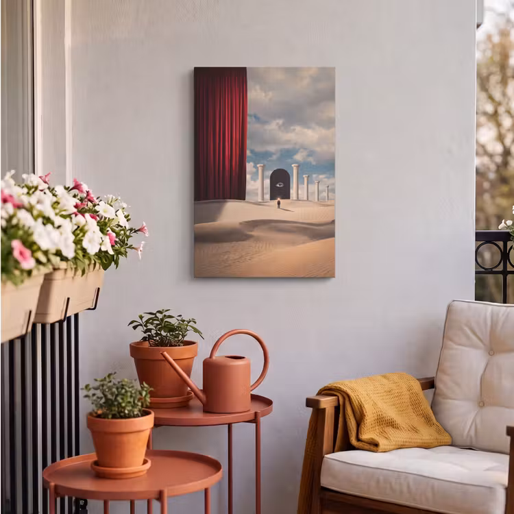Outdoor Canvas Print - Dream - Desert - Eye - Droom - Woestijn - Oog Tuinposter op houten frame 2 cm dik klein