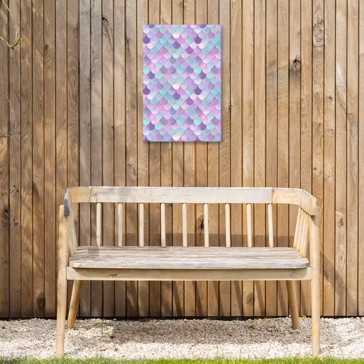 Dromerig - Zeemeermin - Pastel Tuinposter op houten frame 2 cm dik klein 841 -sfeer4