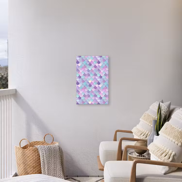 Dromerig - Zeemeermin - Pastel Tuinposter op houten frame 2 cm dik klein 841 -sfeer1