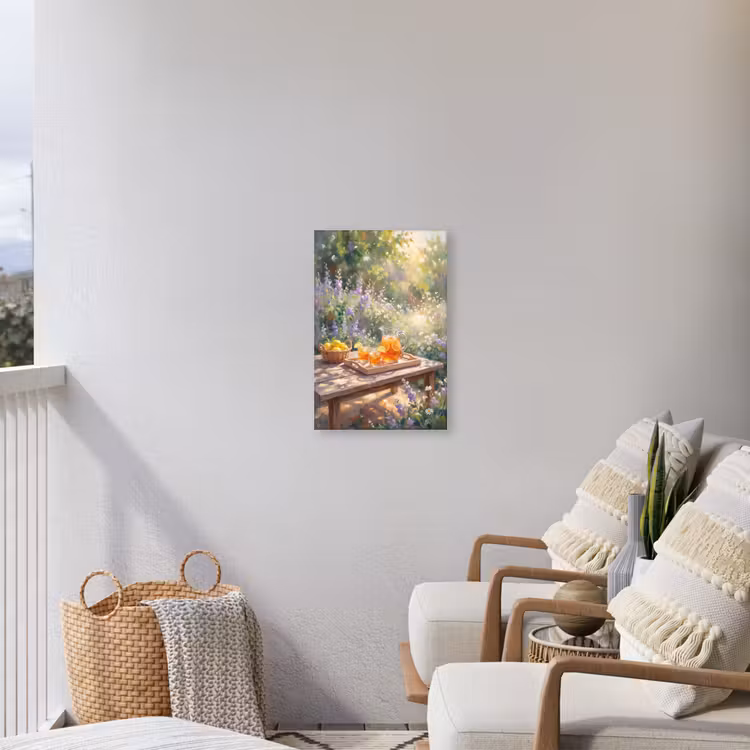 Drank - Citroen - Zomer - Tuin - Geel Tuinposter op houten frame 2 cm dik klein -sfeer1