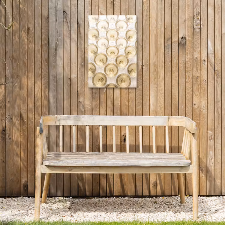 Drank - Glazen - Feest - Goud Tuinposter op houten frame 2 cm dik klein -sfeer4