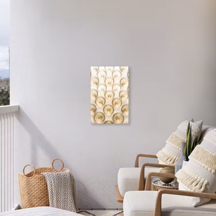 Drank - Glazen - Feest - Goud Tuinposter op houten frame 2 cm dik klein -sfeer1
