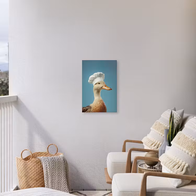 Eend - Koksmuts - Cute - Vogel Tuinposter op houten frame 2 cm dik klein -sfeer1