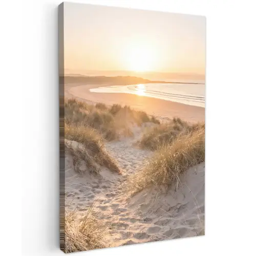 Duinen - Strand - Zee Tuinposter op houten frame 2 cm dik klein -3d