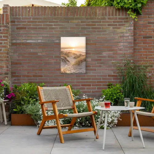 Duinen - Strand - Zee Tuinposter op houten frame 2 cm dik klein -sfeer3