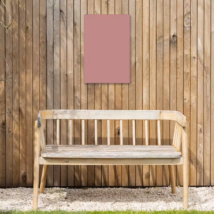 Dusty - Rose - Roze Tuinposter op houten frame 2 cm dik klein 841 -sfeer4