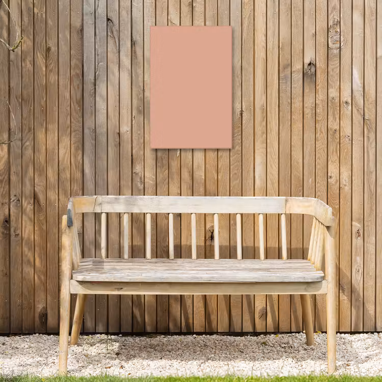 Dusty - Rose - Roze Tuinposter op houten frame 2 cm dik klein 841 -sfeer4