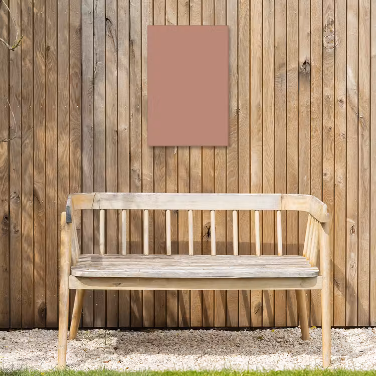 Earthy - Blusher - Roze Tuinposter op houten frame 2 cm dik klein 841 -sfeer4