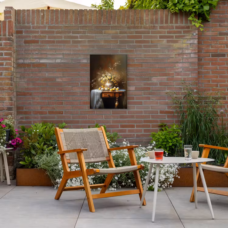 Paaseieren - Stilleven - Vaas Tuinposter op houten frame 2 cm dik klein -sfeer3