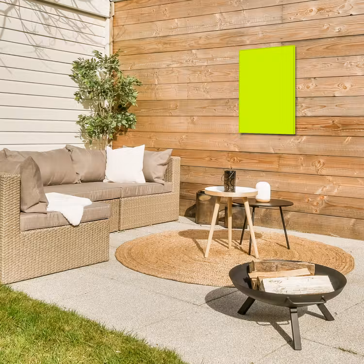 Electric - Lemon - Geel Tuinposter op houten frame 2 cm dik klein 841 -sfeer2