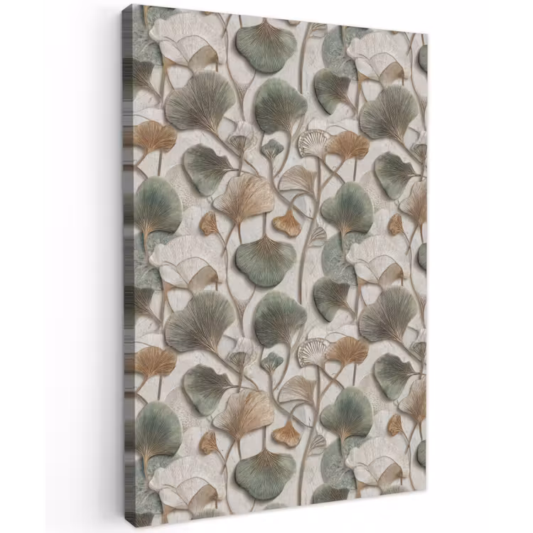 Elegant - Bladeren - Groen Tuinposter op houten frame 2 cm dik klein 841 -3d