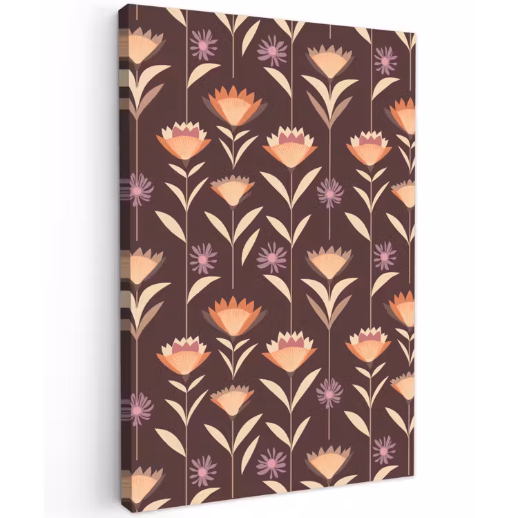 Elegant - Retro - Bruin Tuinposter op houten frame 2 cm dik klein 841 -3d