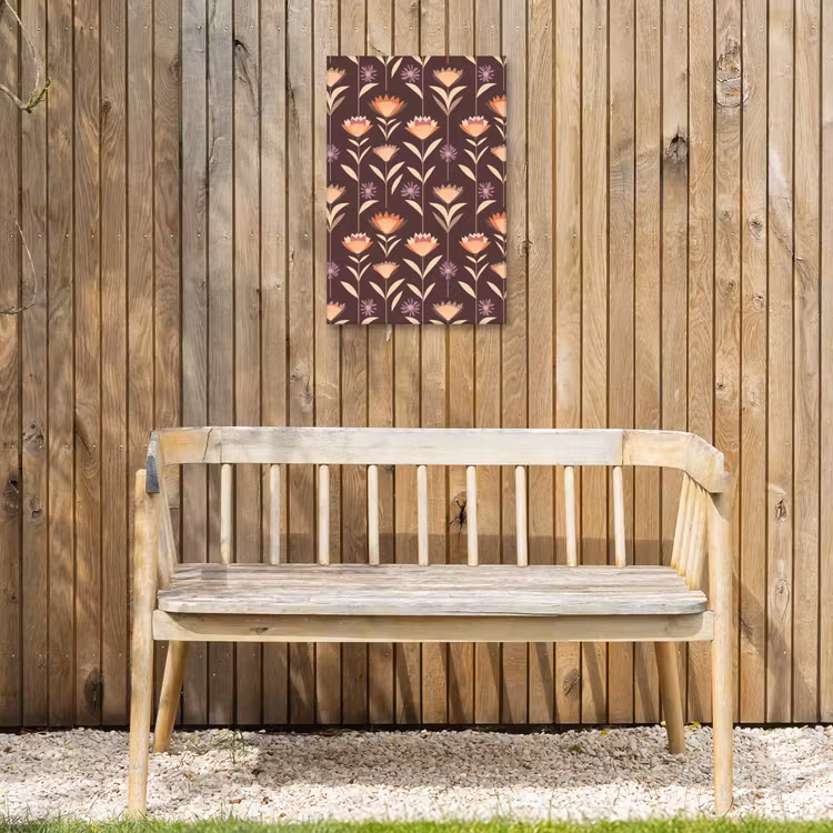 Elegant - Retro - Bruin Tuinposter op houten frame 2 cm dik klein 841 -sfeer4