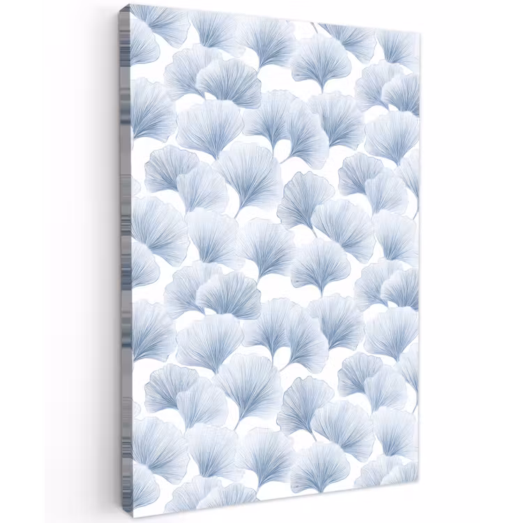 Waaier - Modern - Blauw Tuinposter op houten frame 2 cm dik klein 841 -3d