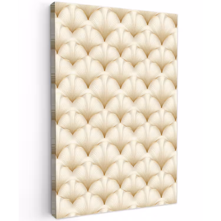 Waaier - Motief - Goud Tuinposter op houten frame 2 cm dik klein 841 -3d