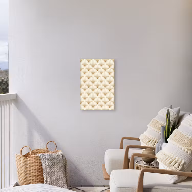 Waaier - Motief - Goud Tuinposter op houten frame 2 cm dik klein 841 -sfeer1