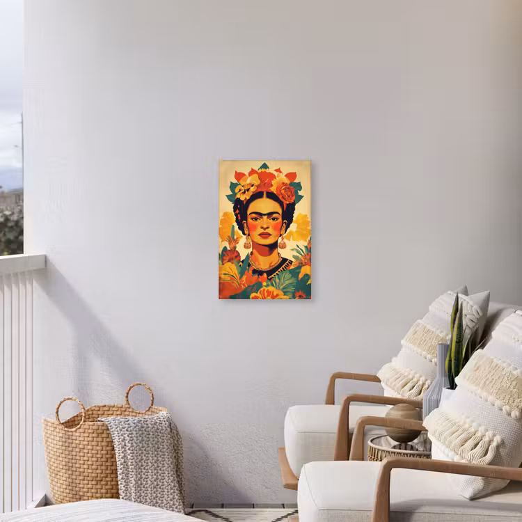 Vrouwelijk - Bloemen - Sieraden Tuinposter op houten frame 2 cm dik klein -sfeer1