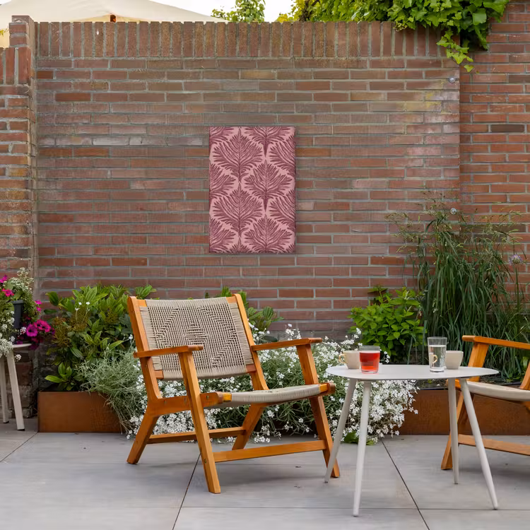 Varen - Patroon - Paars Tuinposter op houten frame 2 cm dik klein 841 -sfeer3
