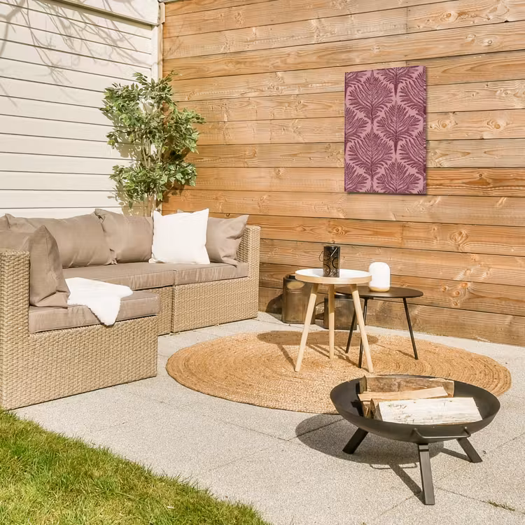 Varen - Patroon - Paars Tuinposter op houten frame 2 cm dik klein 841 -sfeer2