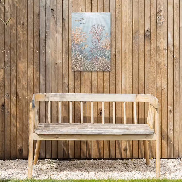 Vis - Koraal - Oceaan - Illustratie - Onderwater Tuinposter op houten frame 2 cm dik klein -sfeer4