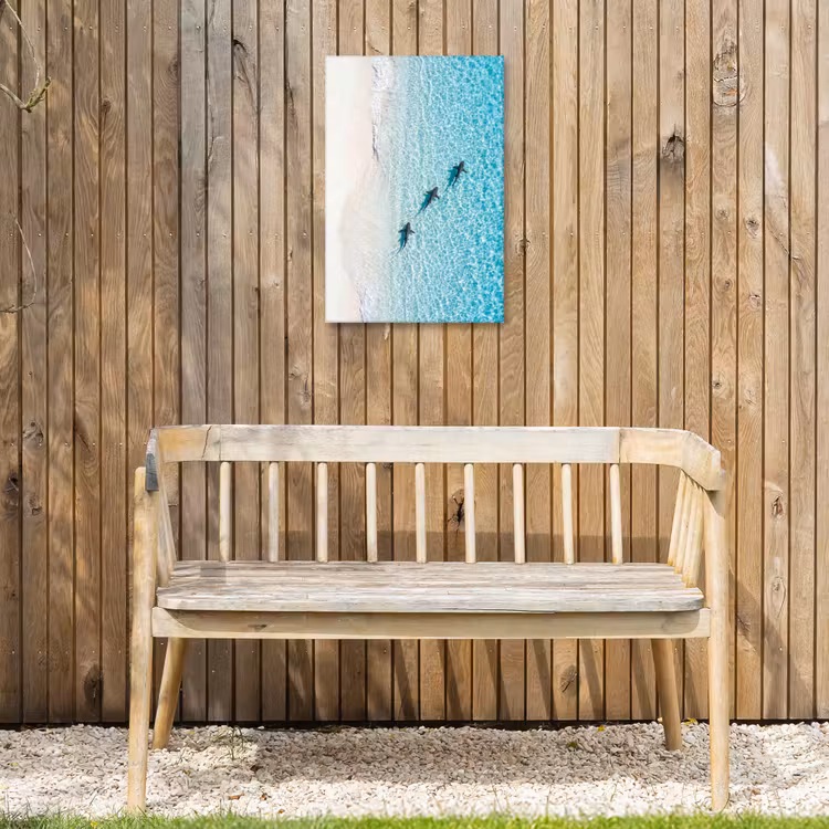 Vis - Oceaan - Strand - Turquoise - Natuur Tuinposter op houten frame 2 cm dik klein -sfeer4