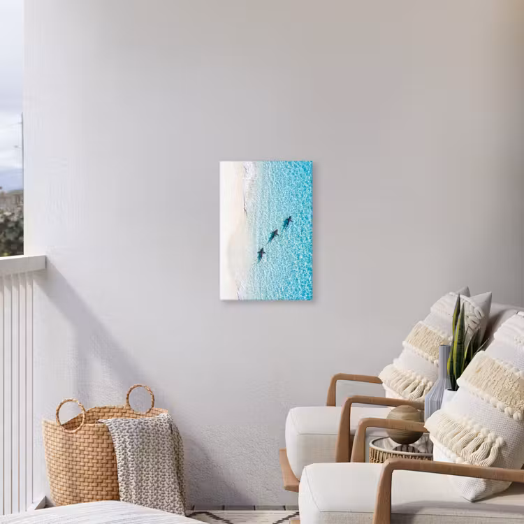 Vis - Oceaan - Strand - Turquoise - Natuur Tuinposter op houten frame 2 cm dik klein -sfeer1