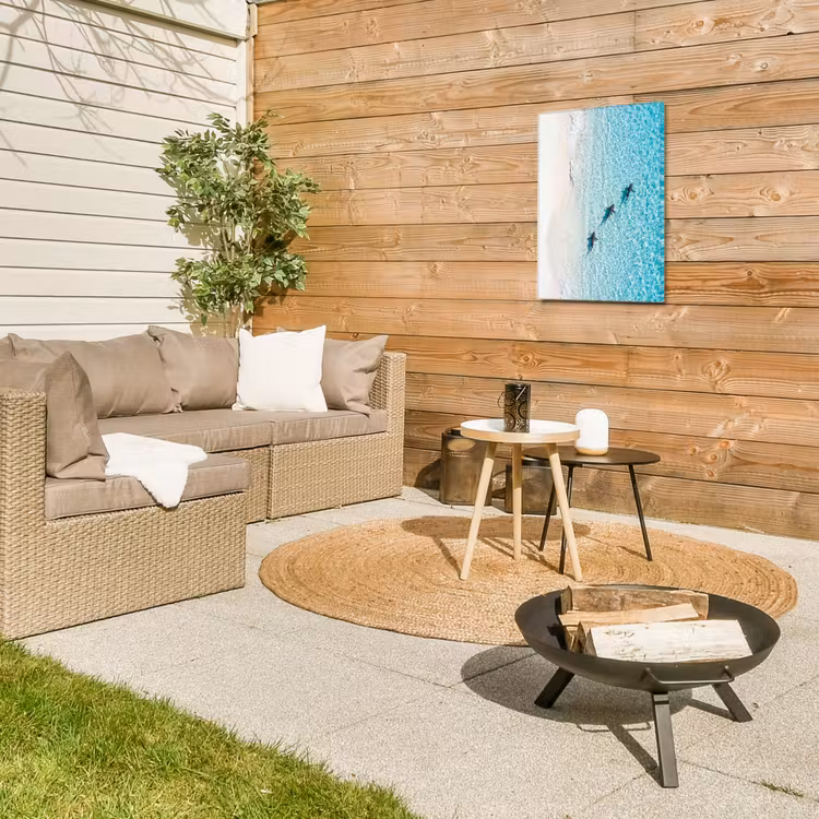 Vis - Oceaan - Strand - Turquoise - Natuur Tuinposter op houten frame 2 cm dik klein -sfeer2