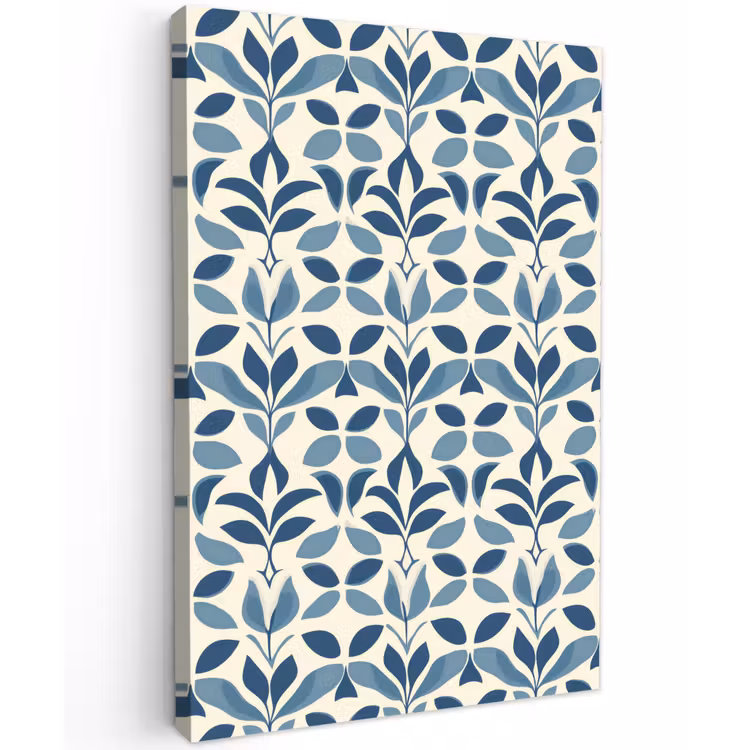 Flora - Modern - Blauw Tuinposter op houten frame 2 cm dik klein 841 -3d
