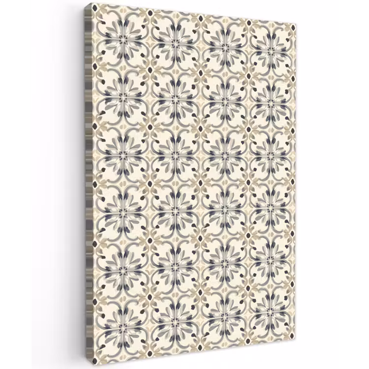 Floraal - Patroon - Kleurrijk Tuinposter op houten frame 2 cm dik klein 841 -3d