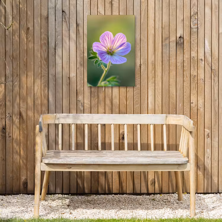 Bloem - Close up - Paars Tuinposter op houten frame 2 cm dik klein -sfeer4