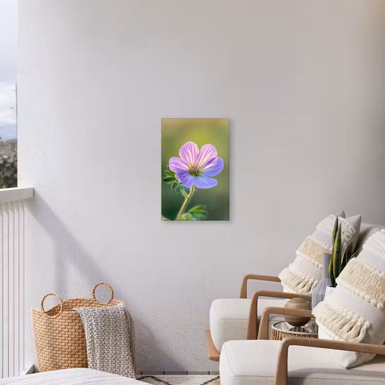 Bloem - Close up - Paars Tuinposter op houten frame 2 cm dik klein -sfeer1