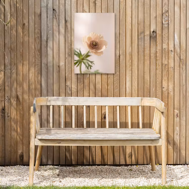Bloem - Minimalistisch - Groen Tuinposter op houten frame 2 cm dik klein -sfeer4