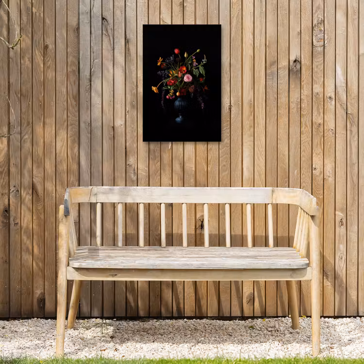 Bloemen - Bessen - Klassiek Tuinposter op houten frame 2 cm dik klein -sfeer4