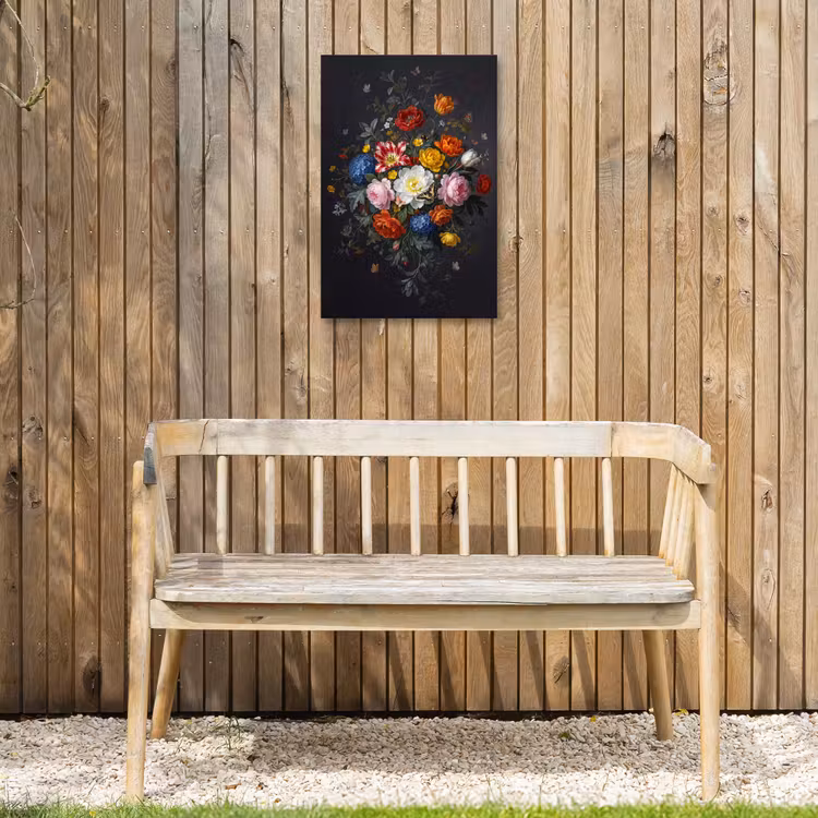 Bloemen - Boeket - Klassiek - Kleurrijk - Natuur Tuinposter op houten frame 2 cm dik klein -sfeer4