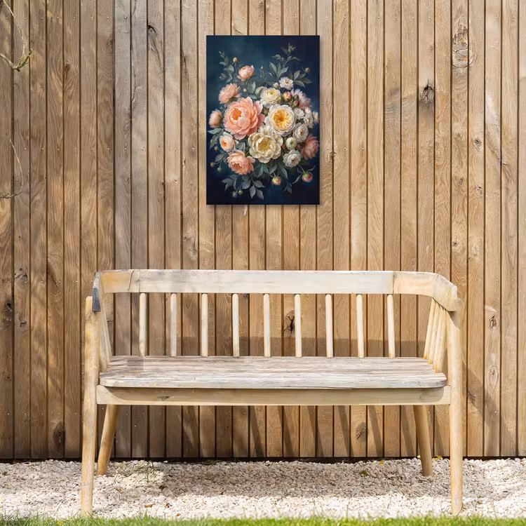 Bloemen - Boeket - Natuur - Klassiek - Kleurrijk Tuinposter op houten frame 2 cm dik klein -sfeer4