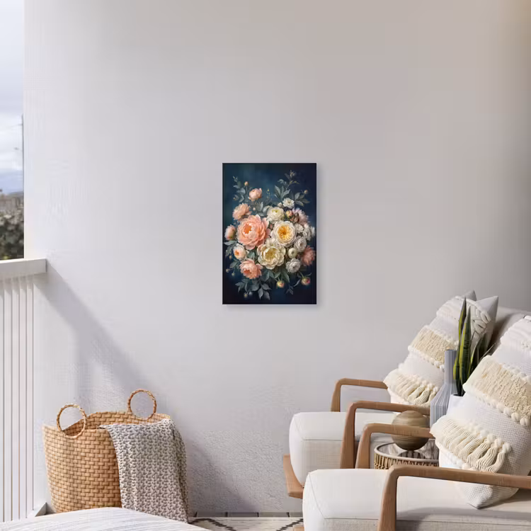Bloemen - Boeket - Natuur - Klassiek - Kleurrijk Tuinposter op houten frame 2 cm dik klein -sfeer1
