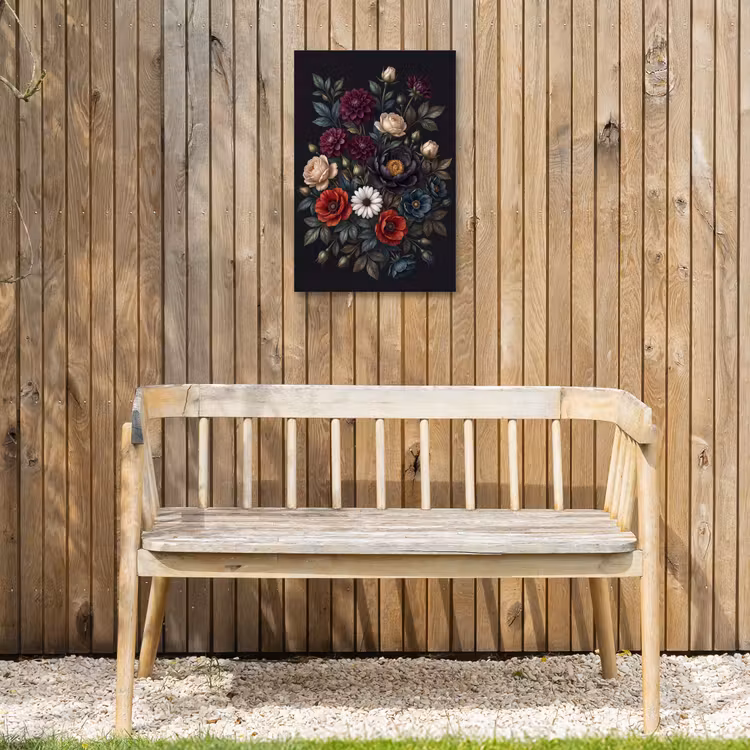 Bloemen - Boeket - Natuur - Klassiek - Weelderig Tuinposter op houten frame 2 cm dik klein -sfeer4