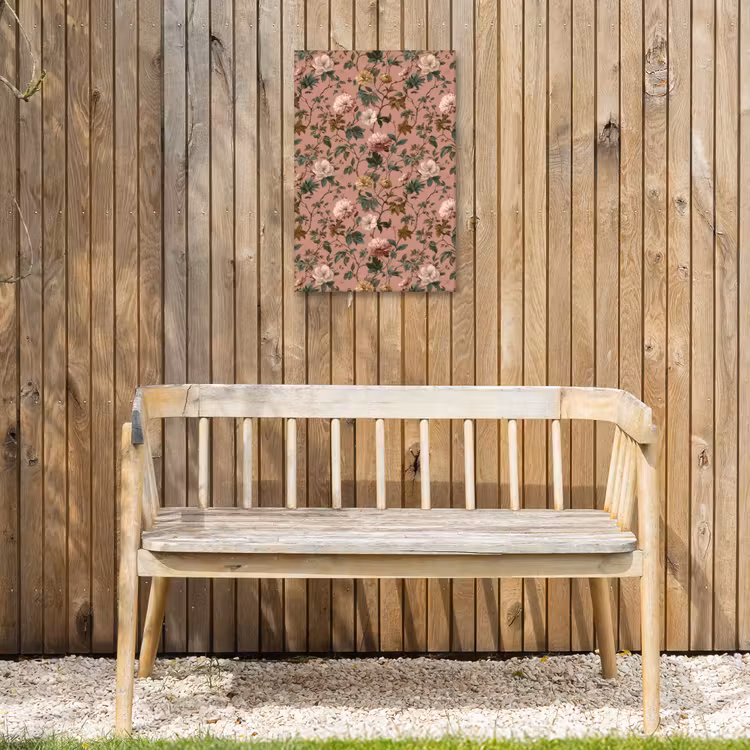 Bloemen - Klassiek - Roze Tuinposter op houten frame 2 cm dik klein 841 -sfeer4