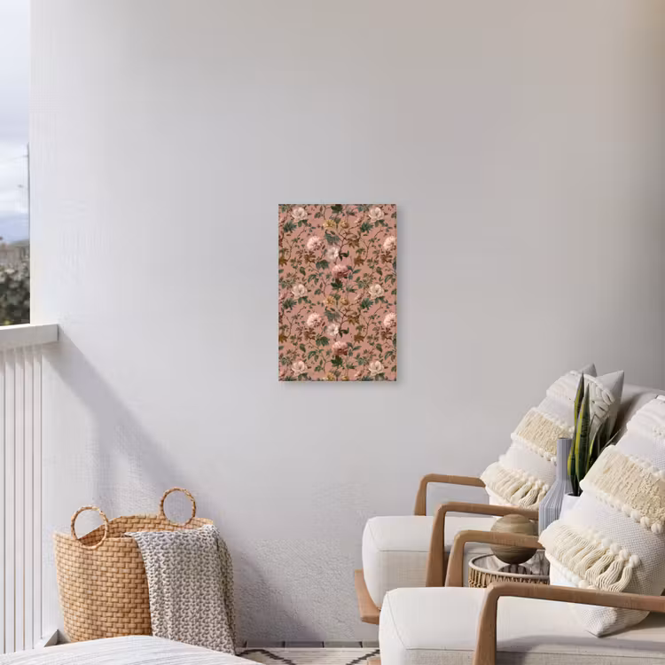 Bloemen - Klassiek - Roze Tuinposter op houten frame 2 cm dik klein 841 -sfeer1